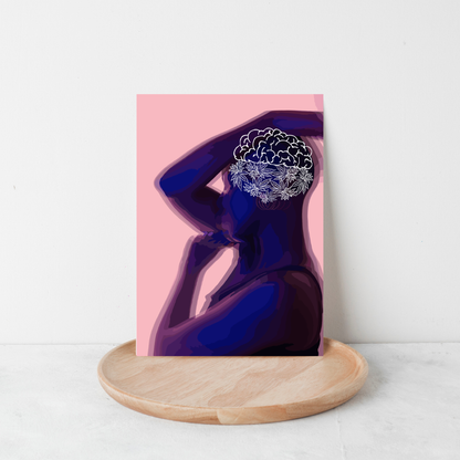 Brain Pose Art Print