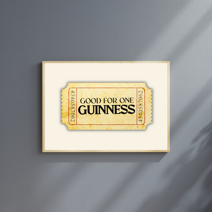 Good for One Guinness Art Print