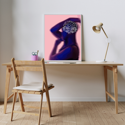Brain Pose Art Print