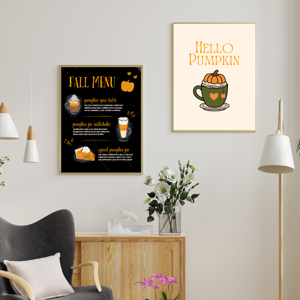 Fall Coffee Menu Art Print