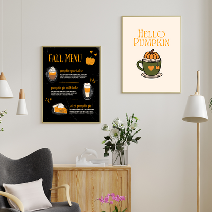 Fall Coffee Menu Art Print